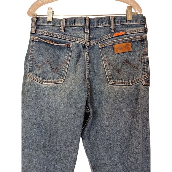 Wrangler FR Jeans Mens 34X32 Distressed HRC2 2112 Straight Leg Fire Resistant - Picture 3 of 6